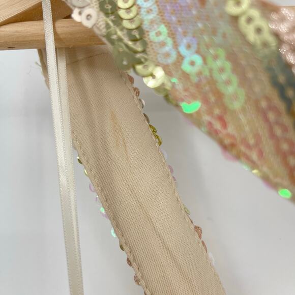 superdown | NWT Cicely Mini Dress in Sequin Multi Cream Pastel Iridescent L - Picture 10 of 14